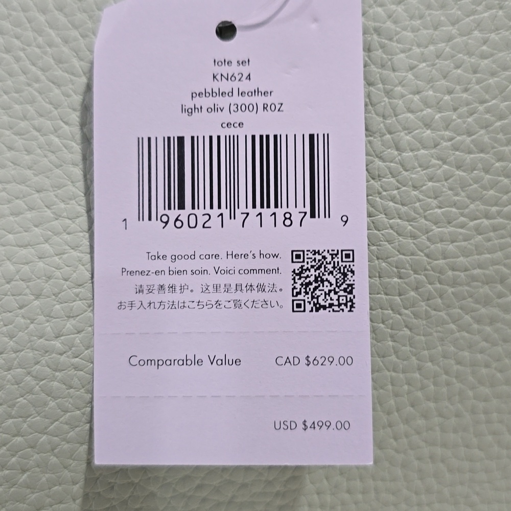 Kate Spade Cece Tote Set, Light Olive - Picture 9 of 11
